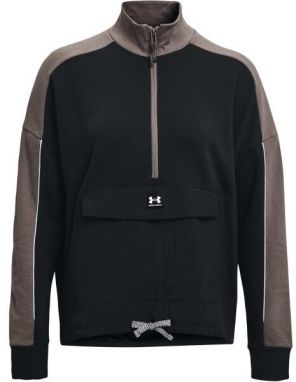 Under Armour RIVAL FLEECE HOODIE Dámska mikina, čierna, veľkosť S