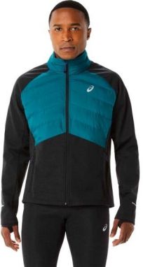 ASICS WINTER RUN JACKET Pánska bežecká bunda, tyrkysová, veľkosť