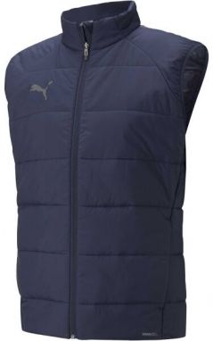 Puma TEAM LIGA VEST JACKET Futbalová bunda, tmavo modrá, veľkosť