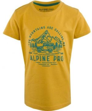 ALPINE PRO MESCO Chlapčenské tričko, žltá, veľkosť