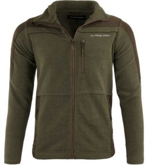 ALPINE PRO OFYX Pánska mikina, khaki, veľkosť