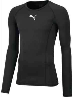 Puma LIGA BASELAYER TEE LS JR Chlapčenské tričko, čierna, veľkosť