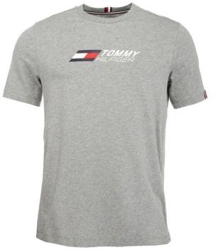 Tommy Hilfiger ESSENTIALS BIG LOGO S/S TEE Pánske tričko, sivá, veľkosť