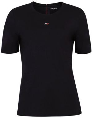 Tommy Hilfiger REGULAR TOMMY TAPE TEE Dámske tričko, tmavo modrá, veľkosť