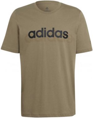 adidas LIN SJ T Pánske tričko, khaki, veľkosť