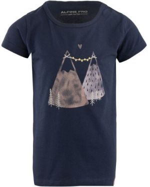 ALPINE PRO LOHRO Dievčenské tričko, tmavo modrá, veľkosť