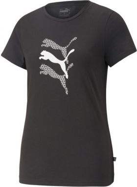 Puma GRAPHICS LAZER CUT TEE Dámske tričko, čierna, veľkosť