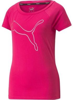 Puma TRAIN FAVORITE JERSEY CAT TEE Dámske tričko, ružová, veľkosť