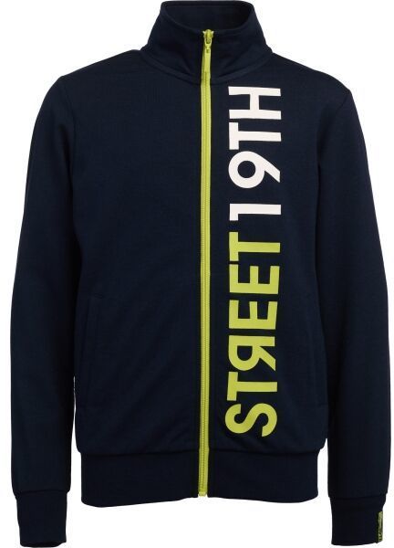 Lewro MALACH Chlapčenská mikina so zapínaním po celej dĺžke, tmavo modrá, veľkosť 116-122