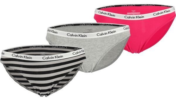 Calvin Klein 3PK BIKINI Dámske nohavičky, sivá, veľkosť