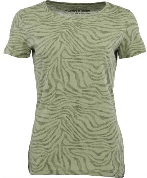 ALPINE PRO GUBIA Dámske tričko, khaki, veľkosť