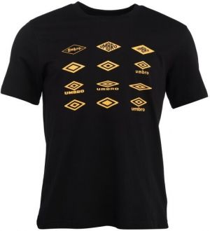 Umbro HISTORIC LOGOS GRAPHIC TEE Pánske tričko, čierna, veľkosť