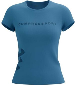 Compressport LOGO SS TSHIRT W Dámske tréningové tričko, modrá, veľkosť