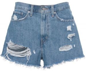 Levi's® HIGH WAISTED MOM SHORT Dámske džínsové kraťasy, svetlomodrá, veľkosť