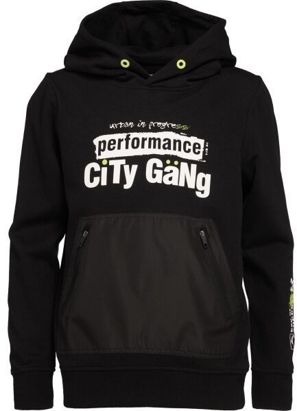 Lewro KEILS Chlapčenská mikina cez hlavu, čierna, veľkosť 152-158