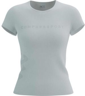 Compressport LOGO SS TSHIRT W Dámske tréningové tričko, biela, veľkosť