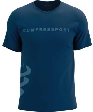 Compressport LOGO SS TSHIRT Pánske tréningové tričko, modrá, veľkosť