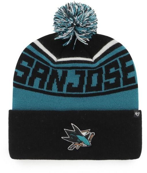 47 NHL SAN JOSE SHARKS STYLUS CUFF KNIT Zimná čiapka, čierna, veľkosť UNI