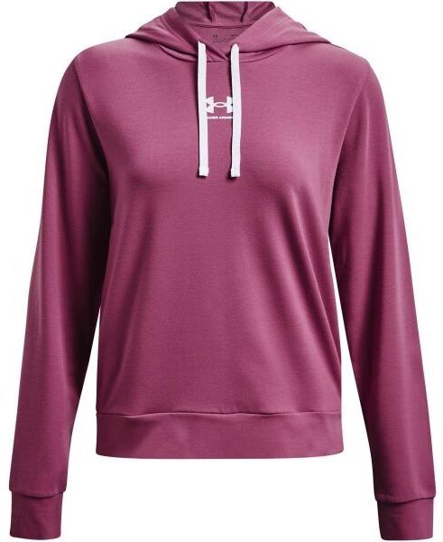 Under Armour RIVAL TERRY HOODIE Dámska mikina, vínová, veľkosť S