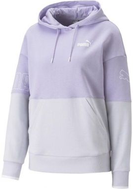 Puma POWER COLOR BLOCK HOODIE Dámska mikina, fialová, veľkosť