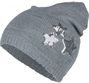 Lewro DORINKA Detská pletená čiapka, sivá, veľkosť