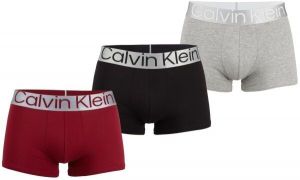 Calvin Klein CKR STEEL COTTON-TRUNK 3PK Pánske boxerky, červená, veľkosť