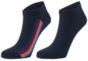 Tommy Hilfiger MEN SNEAKER 2P GLOBAL RIBBON Pánske ponožky, tmavo modrá, veľkosť
