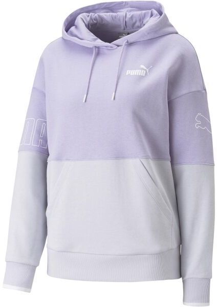 Puma POWER COLOR BLOCK HOODIE Dámska mikina, fialová, veľkosť