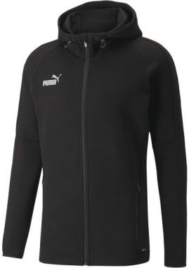 Puma TEAMFINAL CASUALS HOODED Futbalová mikina, čierna, veľkosť