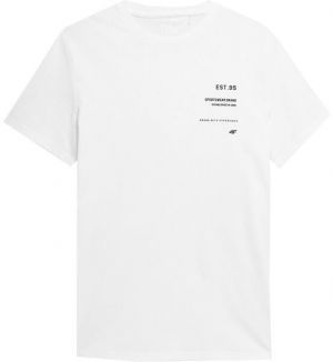 4F MEN´S T-SHIRT Pánske tričko, biela, veľkosť