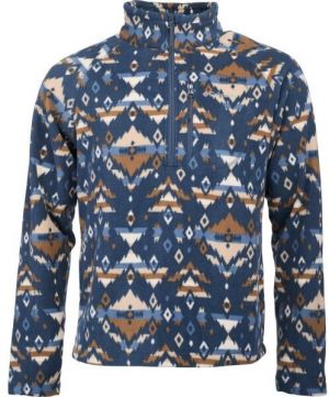 Columbia FAST TREK PRINTED HALF ZIP Pánska mikina, tmavo modrá, veľkosť