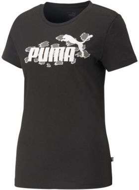 Puma ESS LOGO TEE Dámske tričko, čierna, veľkosť