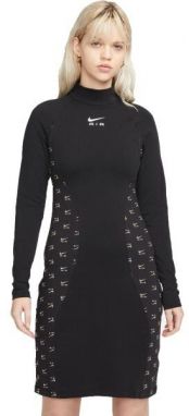 Nike NSW AIR LS DRESS Dámske šaty, čierna, veľkosť