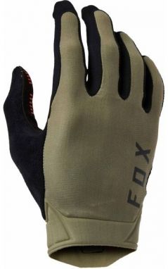 Fox FLEXAIR ASCENT Cyklistické rukavice, khaki, veľkosť