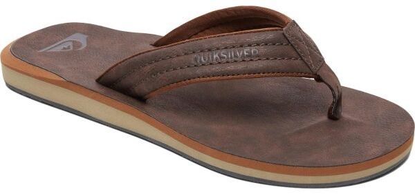 Quiksilver CARVER NUBUCK Pánske žabky, hnedá, veľkosť 39