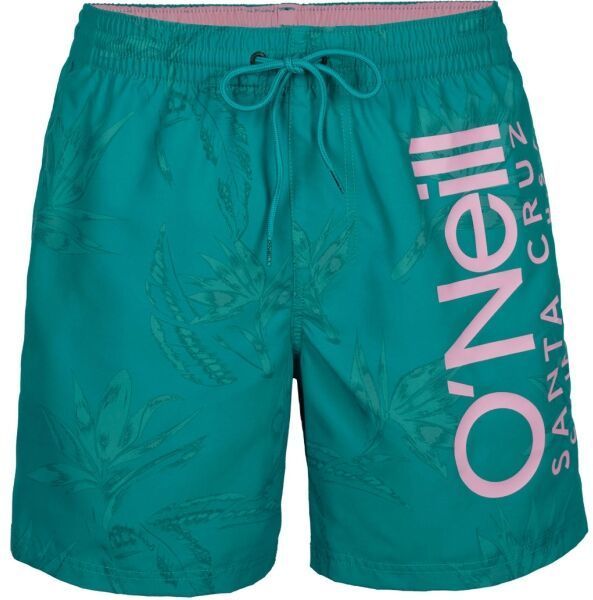 O'Neill CALI FLORAL SHORTS Pánske plavecké šortky, tyrkysová, veľkosť