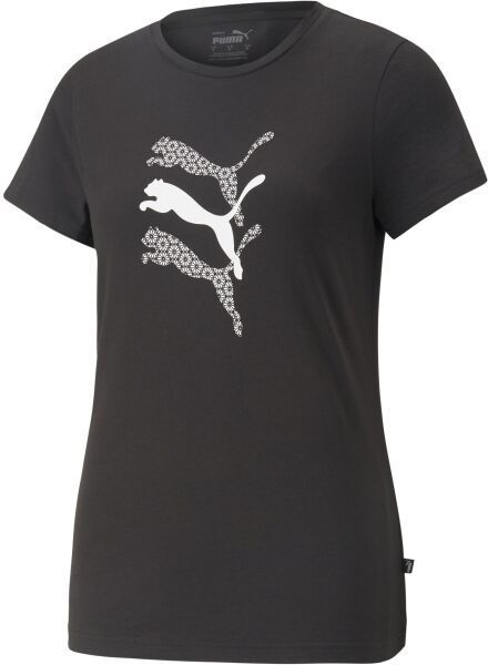 Puma GRAPHICS LAZER CUT TEE Dámske tričko, čierna, veľkosť
