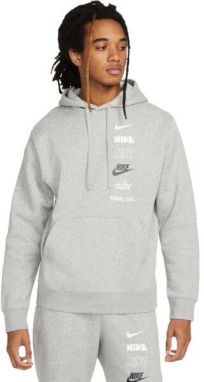 Nike CLUB+ BB PO HOODIE MLOGO Pánska mikina, sivá, veľkosť XXL
