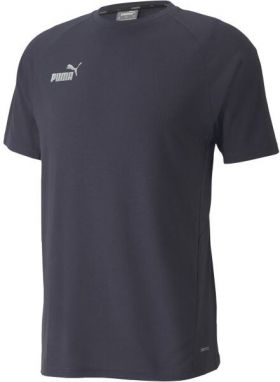 Puma TEAMFINAL CASUALS TEE Futbalové tričko, tmavo modrá, veľkosť