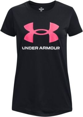 Under Armour TECH SOLID PRINT FILL BL SSC Dievčenské tričko, čierna, veľkosť