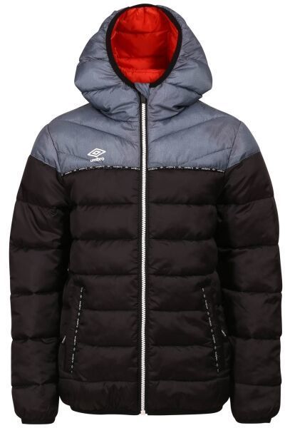 Umbro NATS Detská ľahká prešívaná bunda, čierna, veľkosť 152-158