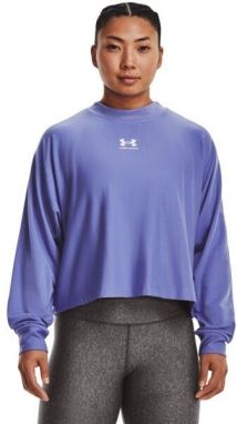 Under Armour UA RIVAL TERRY OVERSIZED CRW Dámske tréningové tričko, modrá, veľkosť L
