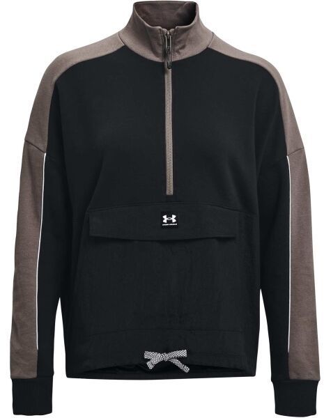 Under Armour RIVAL FLEECE HOODIE Dámska mikina, čierna, veľkosť S