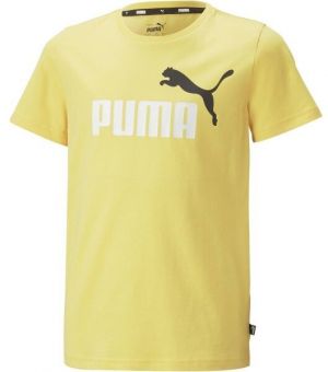 Puma ESS + 2 COL LOGO TEE Chlapčenské tričko, žltá, veľkosť