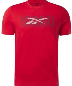 Reebok GS REEBOK LINEAR READ TEE Pánske tričko, červená, veľkosť