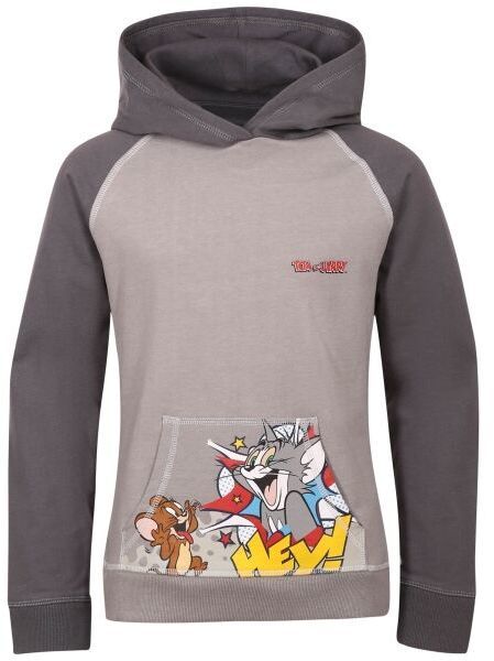 TOM AND JERRY TOM JERRY SMILE HOODIE-B Detská mikina, tmavo sivá, veľkosť 140-146