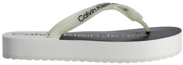 Calvin Klein BEACH SANDAL FLATFORM Dámske žabky, biela, veľkosť