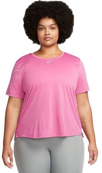 Nike ONE DF SS STD TOP PLUS W Dámske športové tričko plus size, ružová, veľkosť