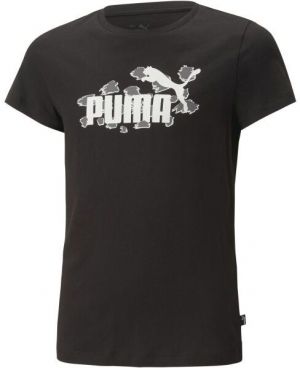 Puma ESS+ANIMAL TEE G Dievčenské tričko, čierna, veľkosť