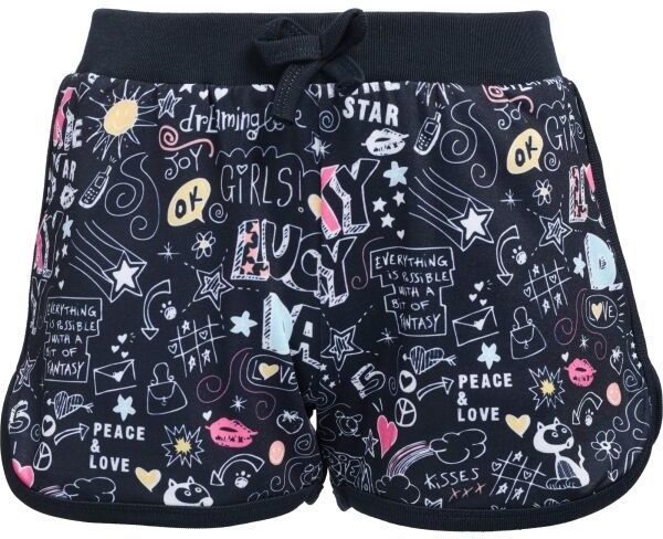 Lewro MAB Dievčenské úpletové šortky, tmavo modrá, veľkosť 128-134